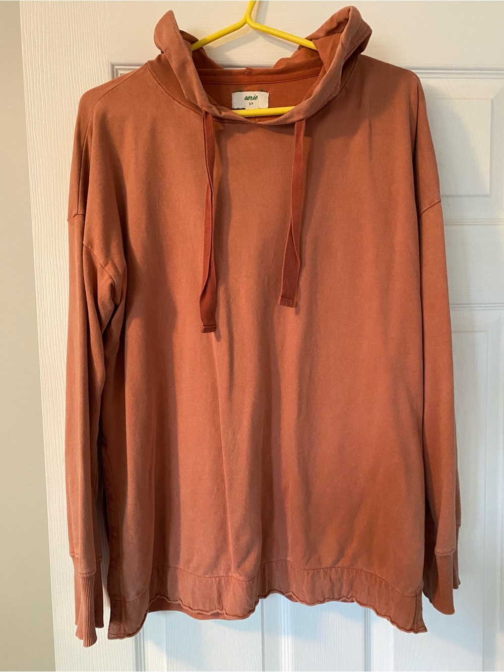 aerie Women's Rust Hooded Pullover Sweater
